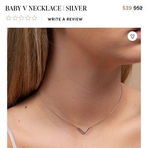 Uncommon James “baby V” silver necklace